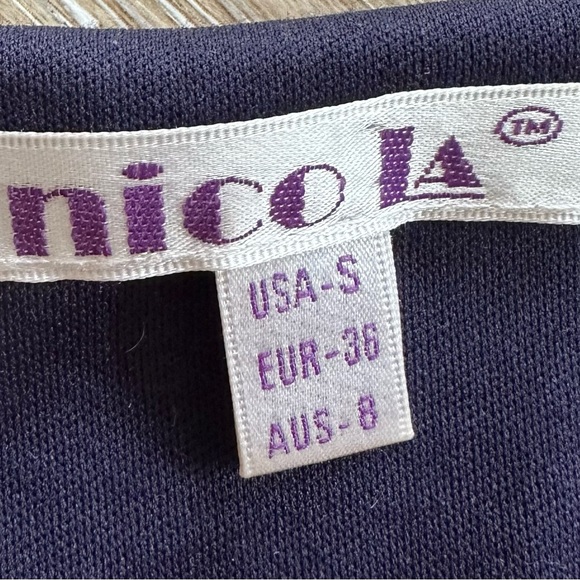 Beautiful Nico LA women’s bell sleeve lined dress orange and navy Size Small - Picture 2 of 9